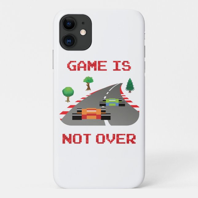 Game is not over Pixelated Video Game Case-Mate iPhone Case (Back)