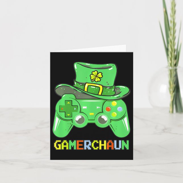 Game Leprechaun Costume St. Patrick's Day  Card (Front)