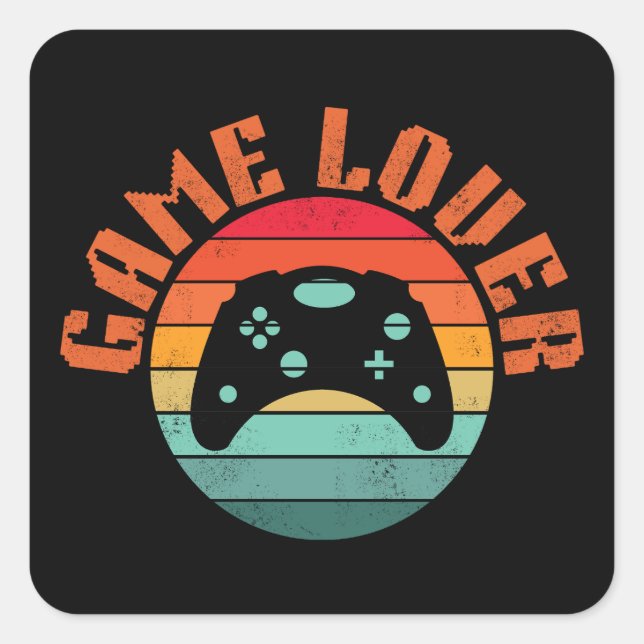 GAME LOVER GAMING CONTROLLER SQUARE STICKER (Front)