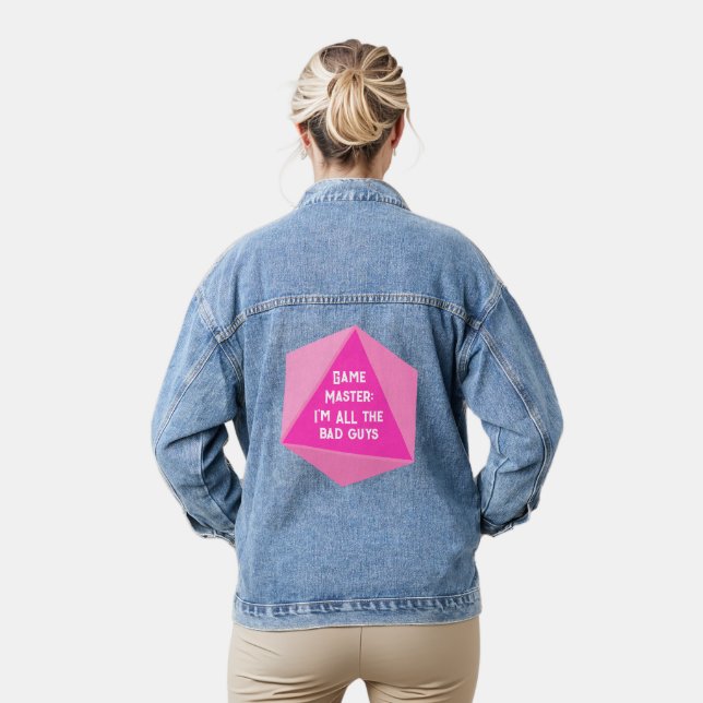 Game Master I'm ALL the Bad Guys Denim Jacket (Model)