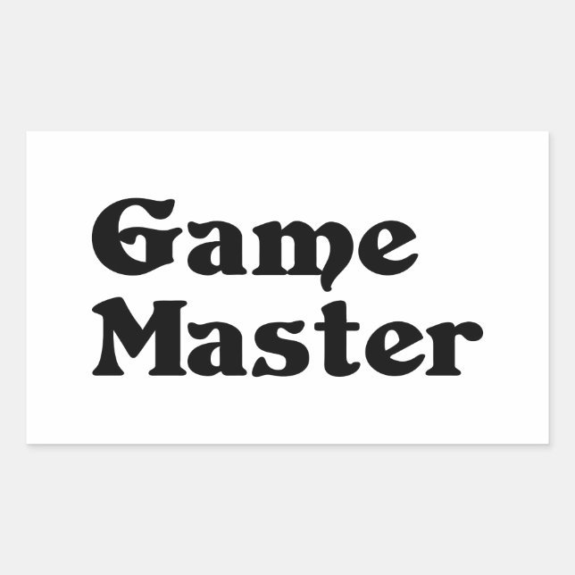 Game Master Rectangular Sticker (Front)