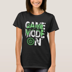 Game Mode ON Cool Gritty Style Video Gamer Novelty T-Shirt