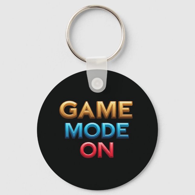 Game Mode On  Keychain (Front)