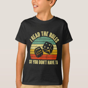Game Night Adults Funny Board Games I Read The Rul T-Shirt