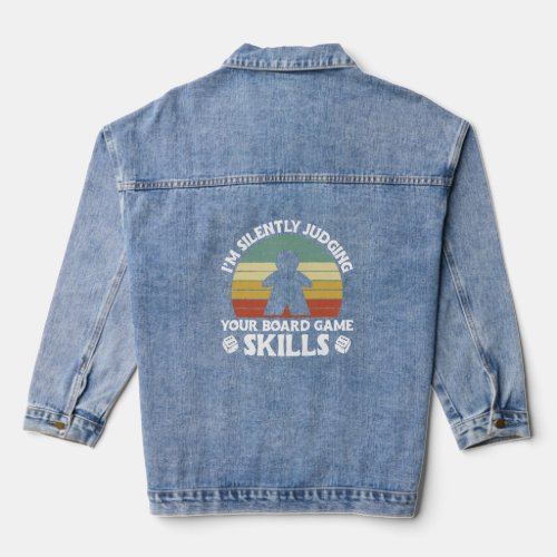 Game Night Adults Funny Board Games Lover  Denim Jacket