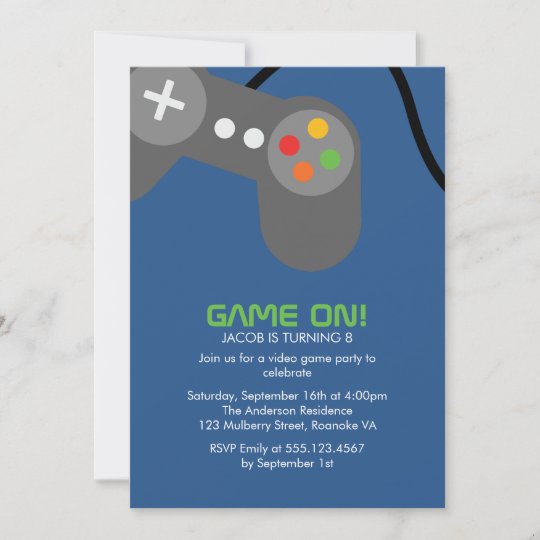 Game Night Birthday Party Invitation
