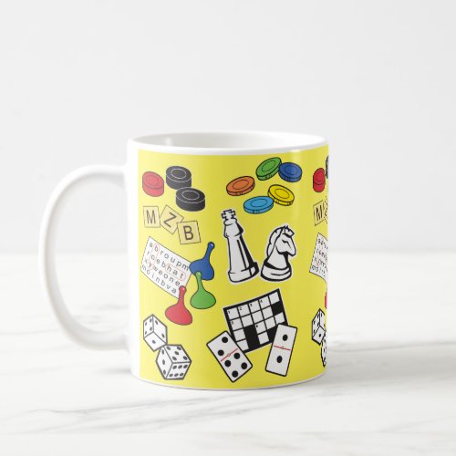 game Night Board Games and Word Puzzles Coffee Mug