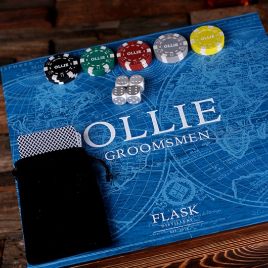 Game Night Box Set: Poker Chips, Cards & Flasks (Top)
