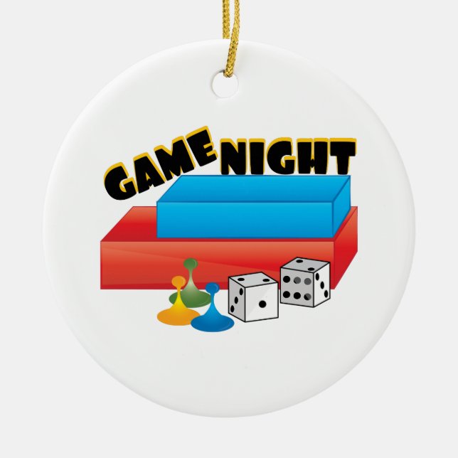 Game Night Ceramic Ornament (Front)