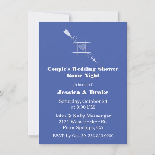 Game Night Couples Wedding Shower Invitation