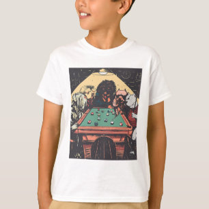 Game Night Dogs On Billiards Pool Table Shooting 8 T-Shirt