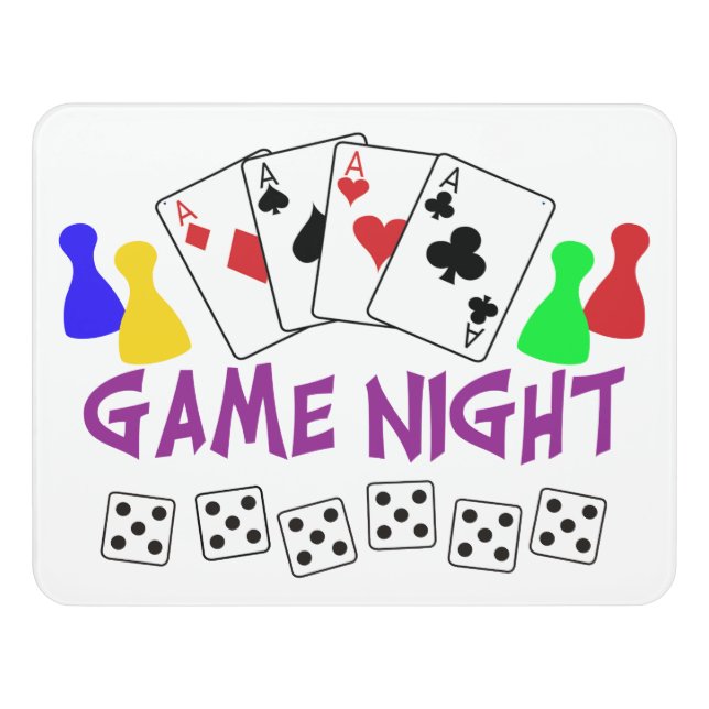 Game Night Door Sign (Contemporary Front)