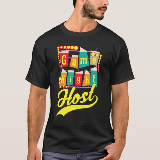 Game Night Host Family Board Game Trivia Night T-Shirt (Front)