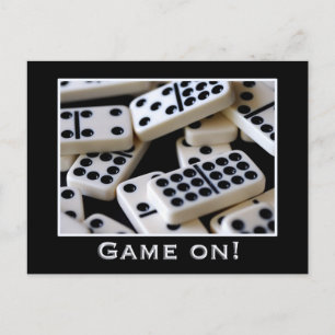 game night invitation postcard