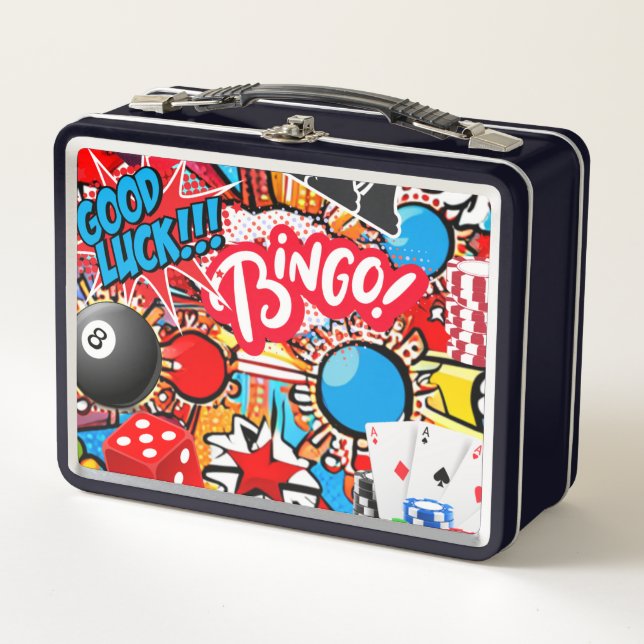 Game Night Metal Lunch Box (Front)