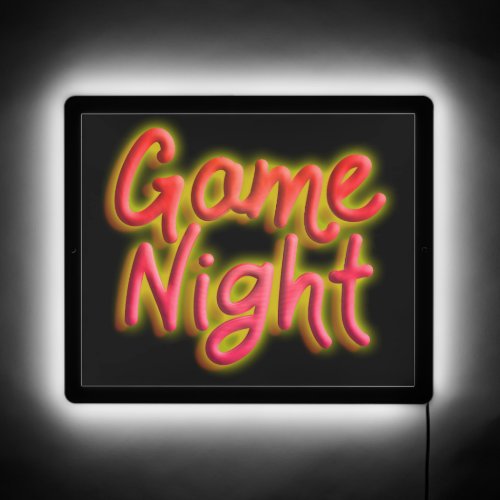 Game Night Neon Style Fun Room Decor LED Sign