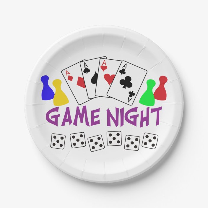Game Night Paper Plate