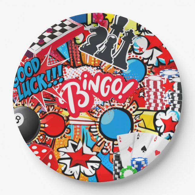 Game Night Paper Plates (Front)