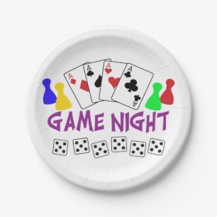 Game Night Paper Plates