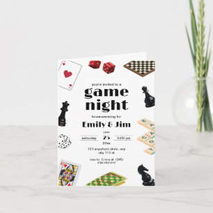 Game Night Party Invitation, Housewarming party Invitation
