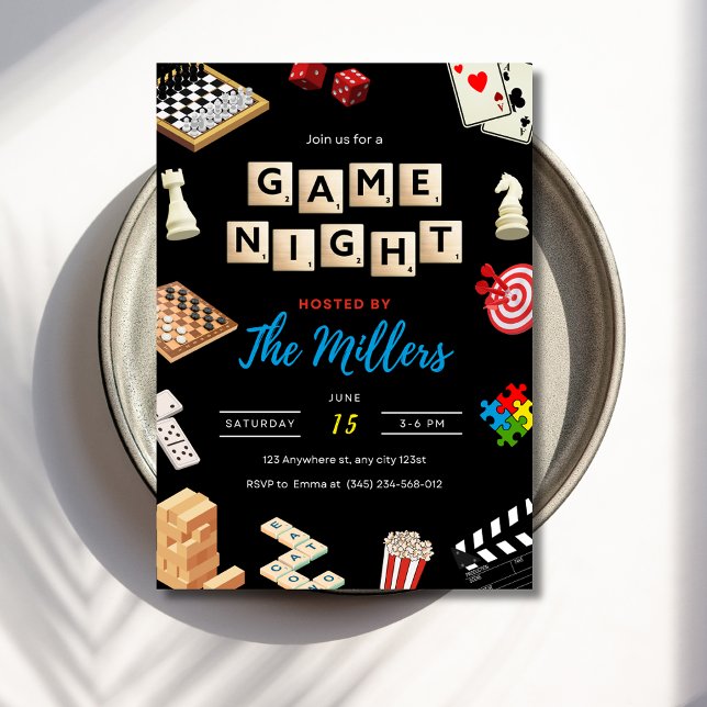 Game Night Party Invitation, Housewarming party Invitation (Creator Uploaded)