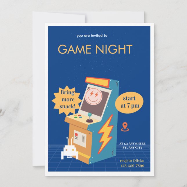 Game Night rétro arcade – soirée jeux vidéo et sna (Front)