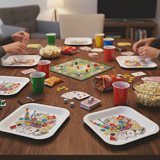 Game Night snack Paper Plates
