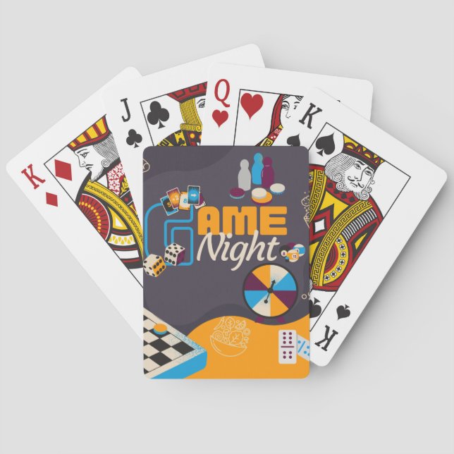 Game Night Themed Party Decorations Poker Cards (Back)