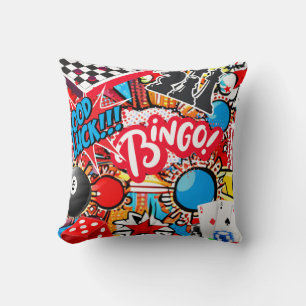 Game Night Throw Pillow