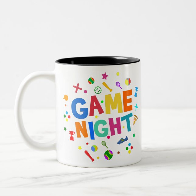 GAME NIGHT Two-Tone COFFEE MUG (Left)