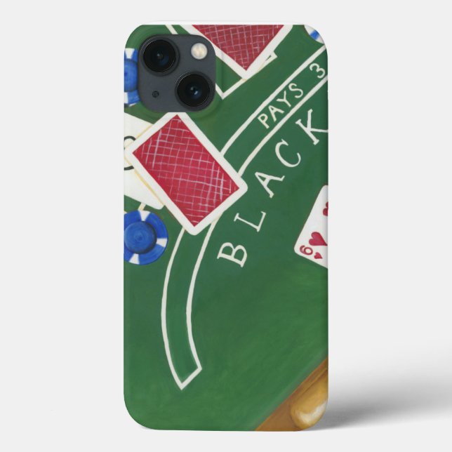 Game of Blackjack with Chips by Chariklia Zarris Case-Mate iPhone Case (Back)