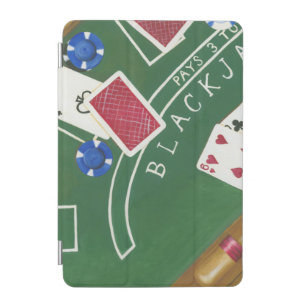 Game of Blackjack with Chips by Chariklia Zarris iPad Mini Cover