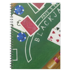 Game of Blackjack with Chips by Chariklia Zarris Notebook