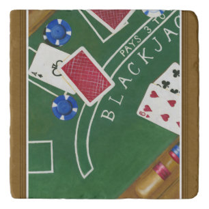 Game of Blackjack with Chips by Chariklia Zarris Trivet