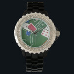Game of Blackjack with Chips by Chariklia Zarris Watch<br><div class="desc">Ace's up! This dazzling piece by Chariklia Zarris shows a game of blackjack being played. Stacks of chips wait to be bet and cards wait to be flipped over. Purchase a copy today!</div>