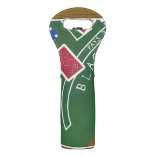 Game of Blackjack with Chips by Chariklia Zarris Wine Bag