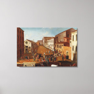 Game of Bowls in the Campo dei Gesuiti, Venice Canvas Print