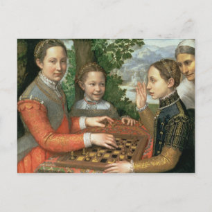 Game of Chess, 1555 Postcard