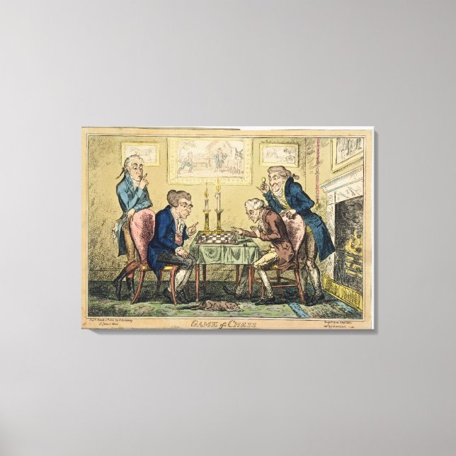 Game of Chess, published by H. Humphrey, London (c Canvas Print (Front)