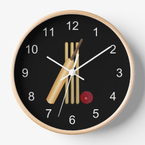Game of Cricket, Bat and Ball Clock