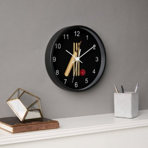 Game of Cricket, Bat and Ball Clock