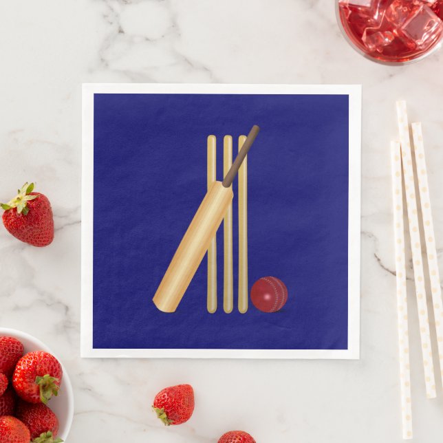 Game of Cricket Paper Dinner Napkins (Insitu)