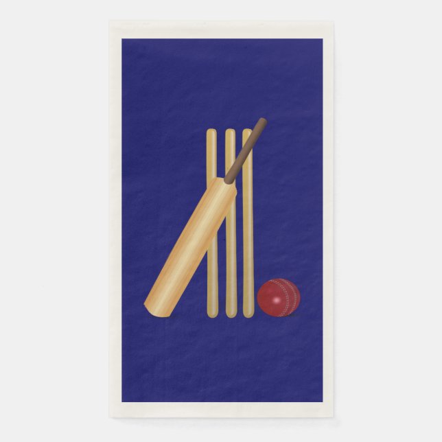 Game of Cricket Paper Guest Towels (Front)