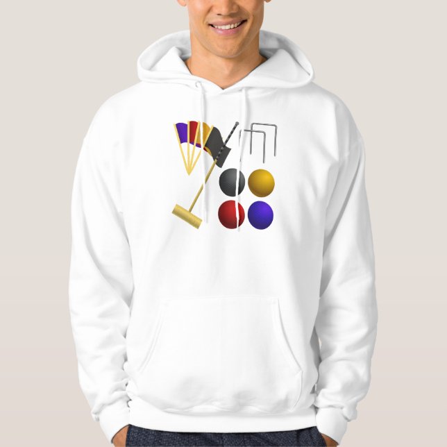 Game Of Croquet Mens Hoodie (Front)