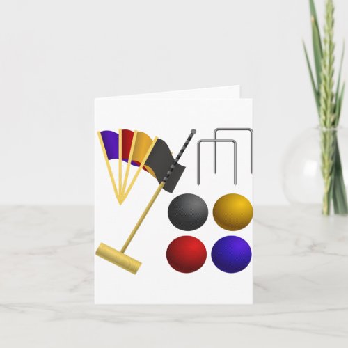 Game Of Croquet Note Cards