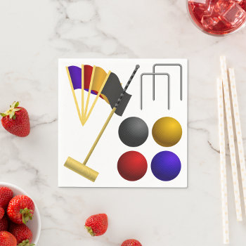 Game Of Croquet Paper Napkins by spudcreative at Zazzle