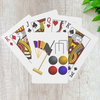 Game Of Croquet Playing Cards by spudcreative at Zazzle
