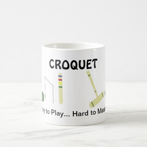 Game of Croquet with Saying Coffee Mug