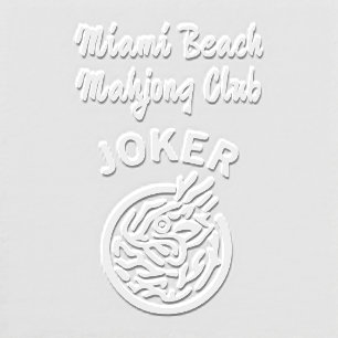 Game of Mahjong Joker Tiles #1 with Your Text Embosser