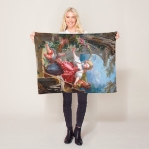 Game of Tag, Fragonard Fleece Blanket